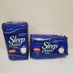 Sleep Overs by Cuties Pull Up Nighttime Underwear Lot of 2 Packs Size Large XL